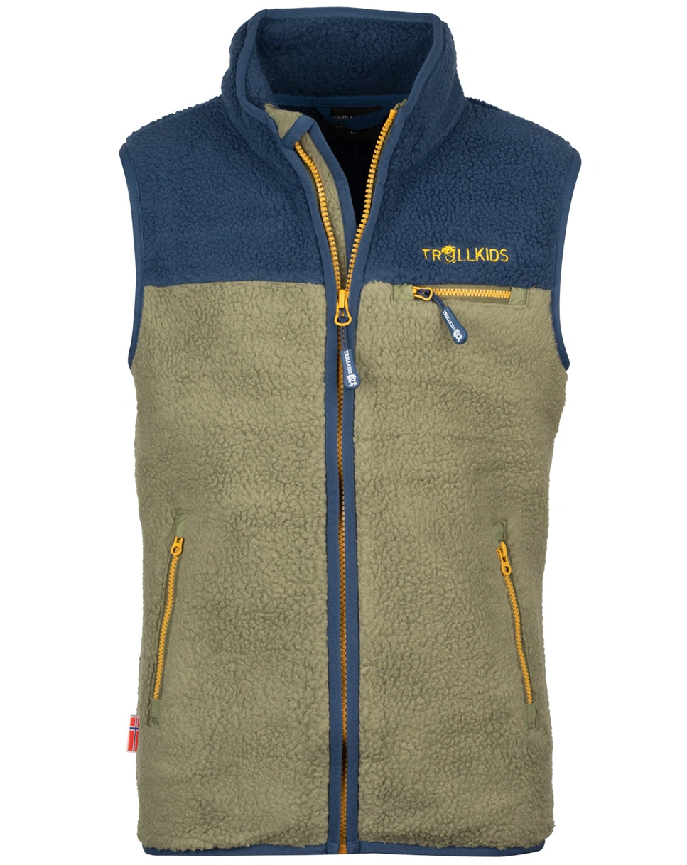 Fleece-WeKids HEMSEDAL in moss/mystic blue