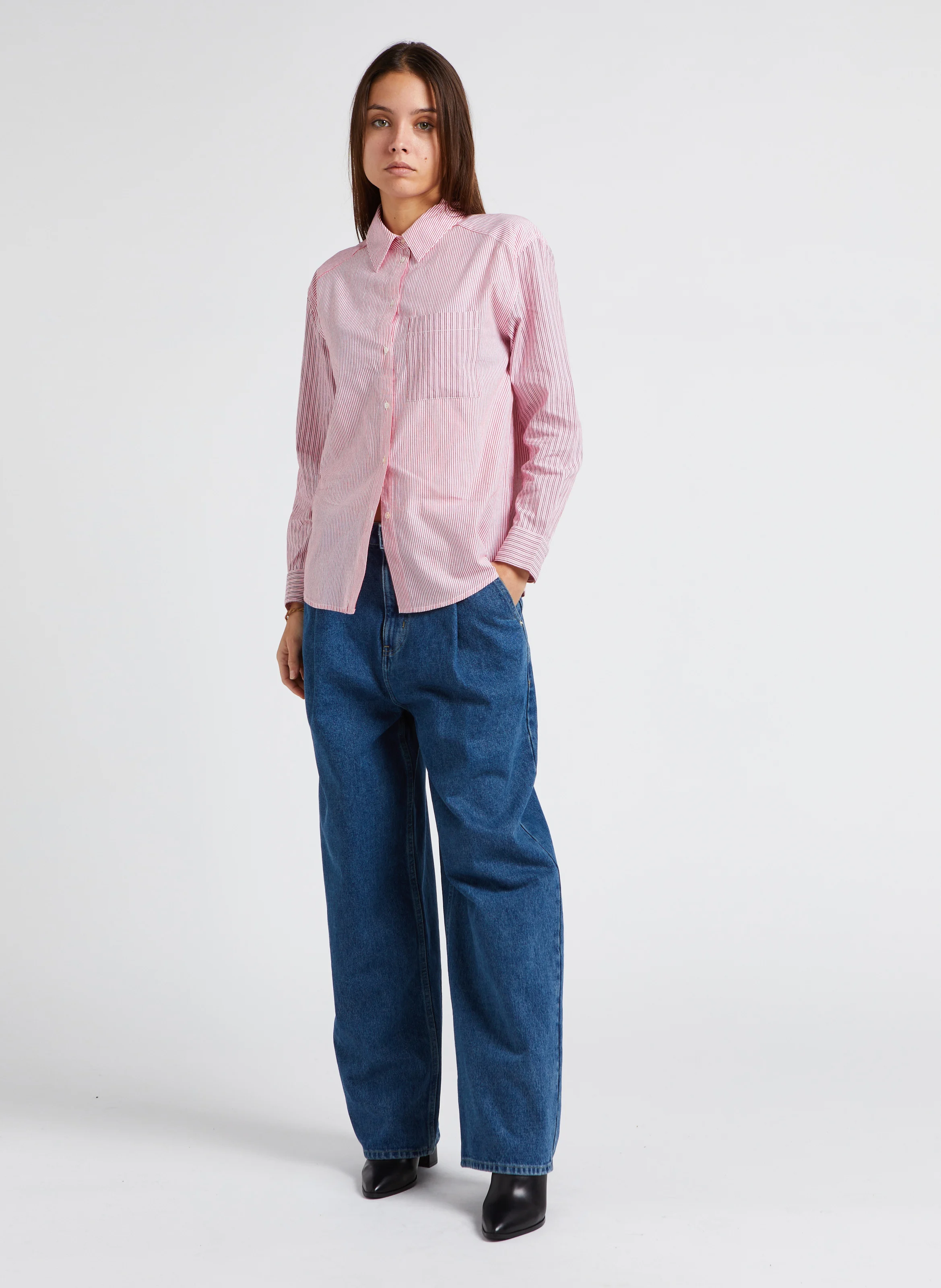 WILDEN - Jean large taille haute en coton | Bleu