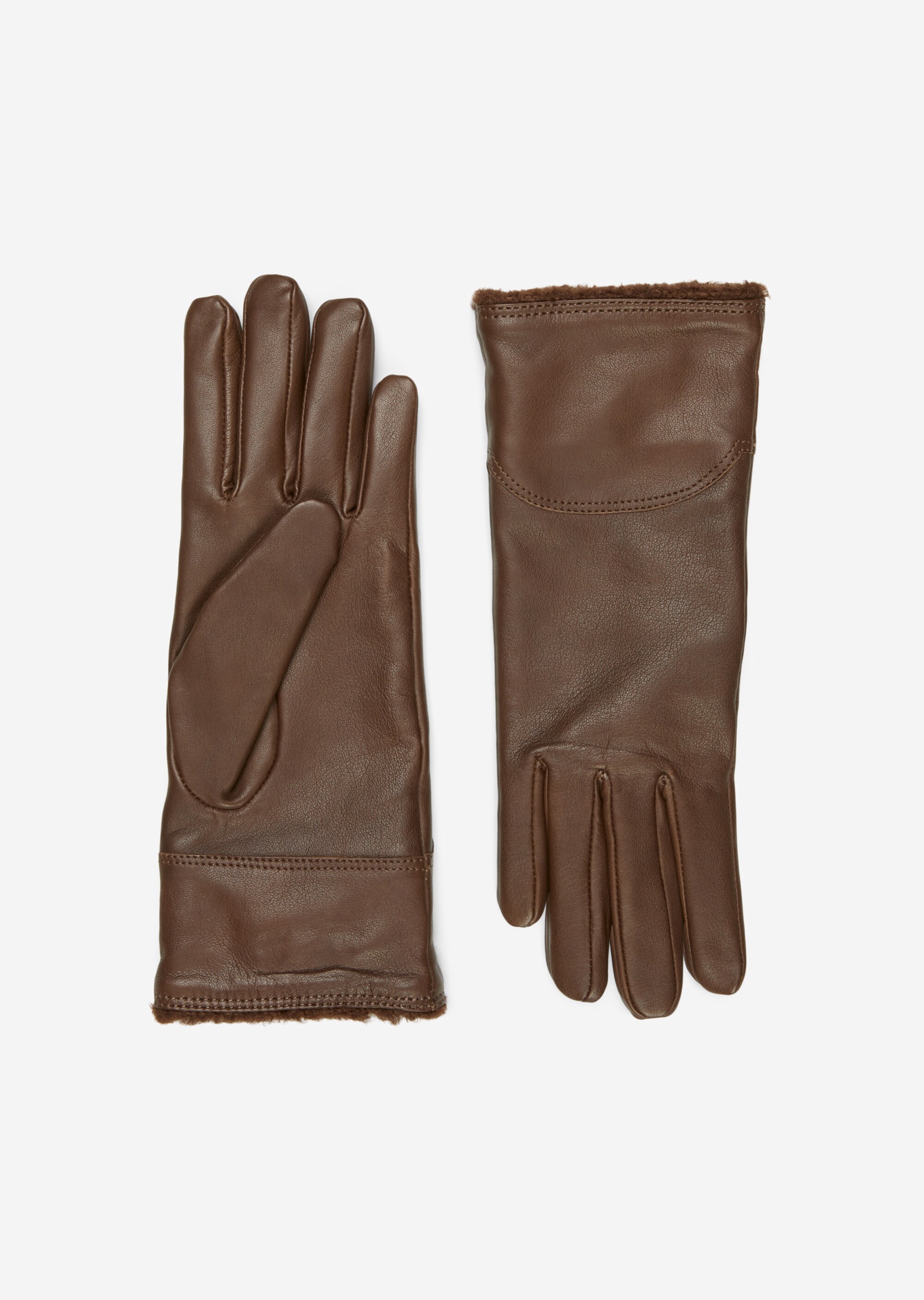 Leder-Fingerhandschuheaus Lammnappa