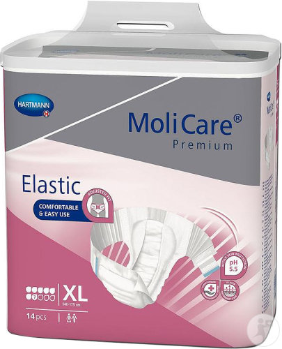 Molicare Premium Elastic Slip 7 Gouttes Taille XL Incontinence Sévère 14 Pièces