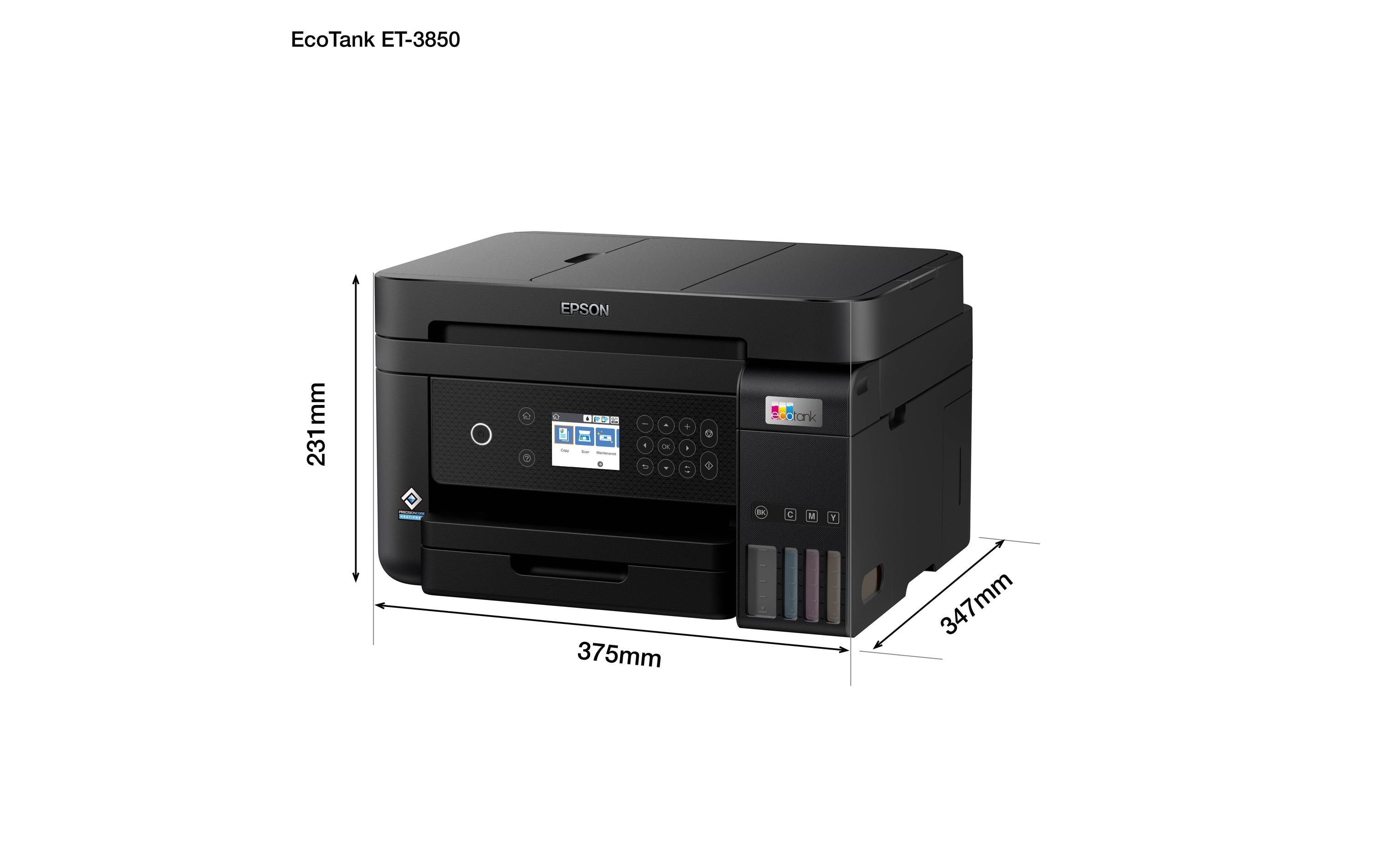 Multifunktionsdrucker EcoTank ET-3850<br>3-in-1-Multifunktions-Tintenstrahldrucker mit Ecotank-System