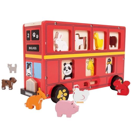 Bigjigs rode vormenbus