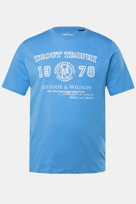 John F. Gee T-Shirt, Halbarm, großer Print, bis 84/86