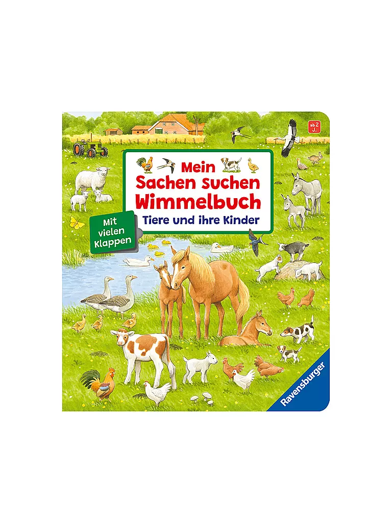 RAVENSBURGER Wimmelbuch - Tiere und ihre Kinder  keine Farbe