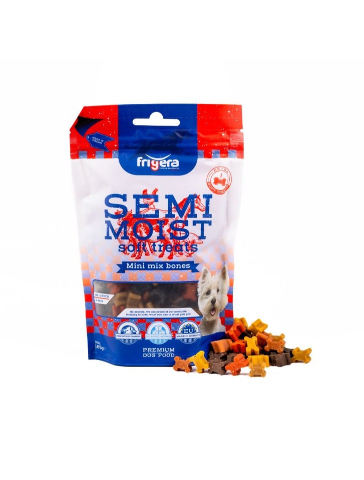 Frigera - Semi-Moist godbid Soft Mini Mix Bones 165g