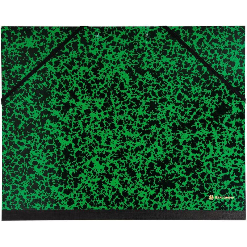 Carton à dessin Annonay avec élastiques 26x33 cm - Pour formats A4 et 24x32 cm - Vert