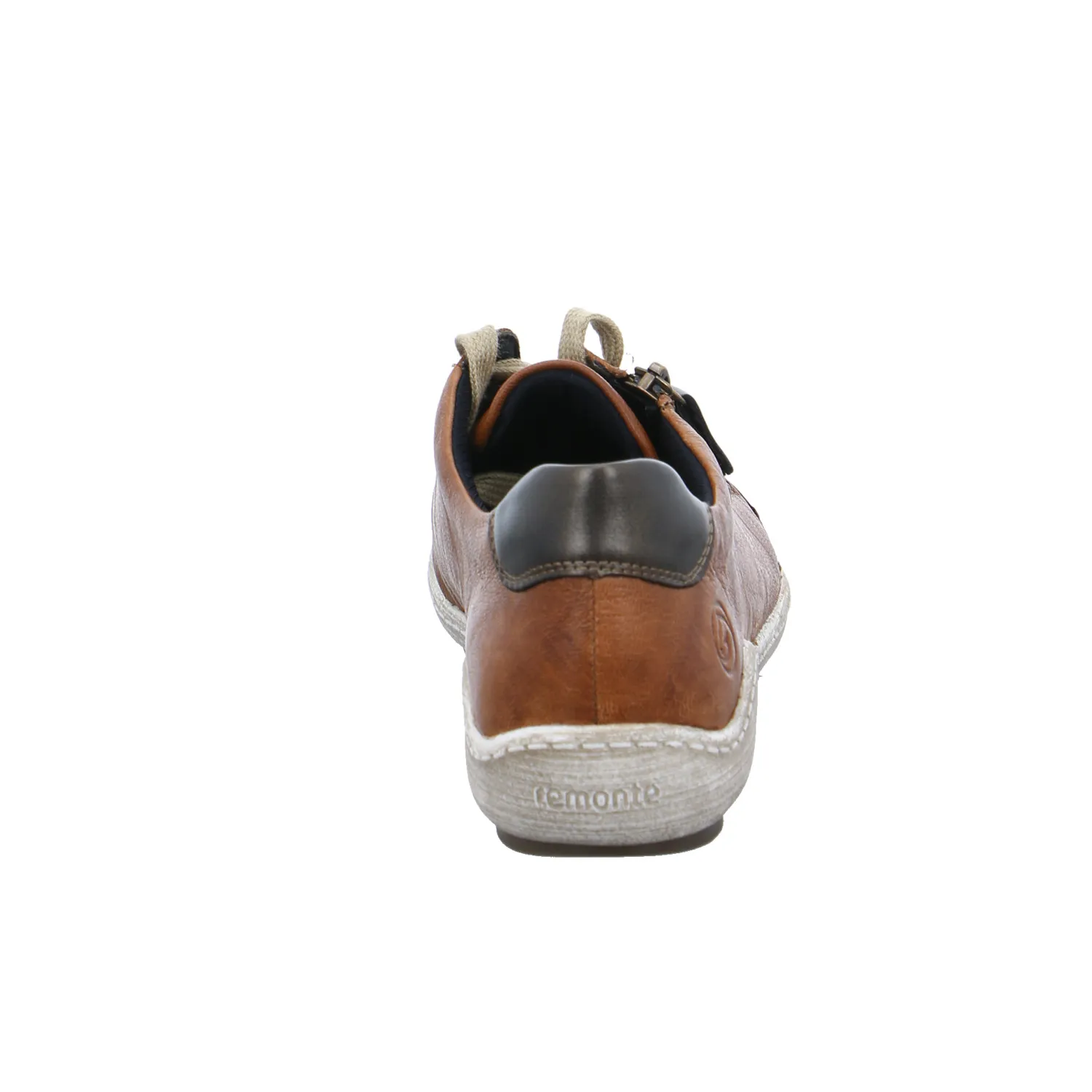 REMONTE Schnürschuh Cognac Leder  mit Wechselfussbett