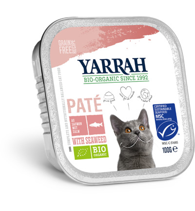 Yarrah Kattenvoer Pate Met Zalm Bio (100 gr)