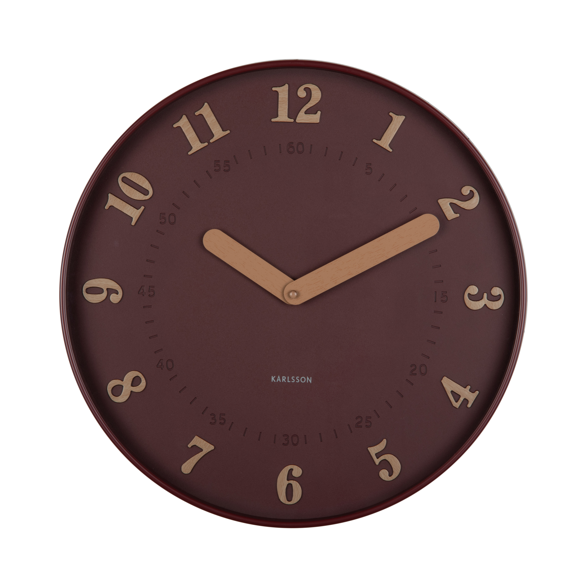 Wandklok Amena Bordeaux