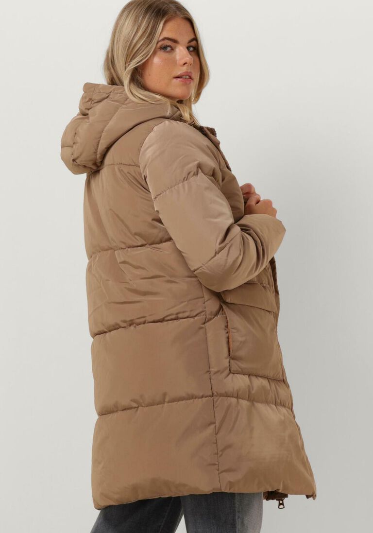 NOTRE-V camel notre-v gewatteerde jas puffer coat midi