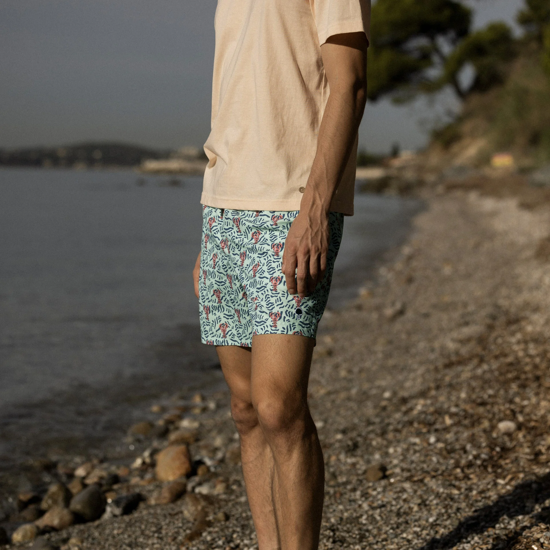 Maillot de bain vert & bleu polyester recyclé - modèle mimizan