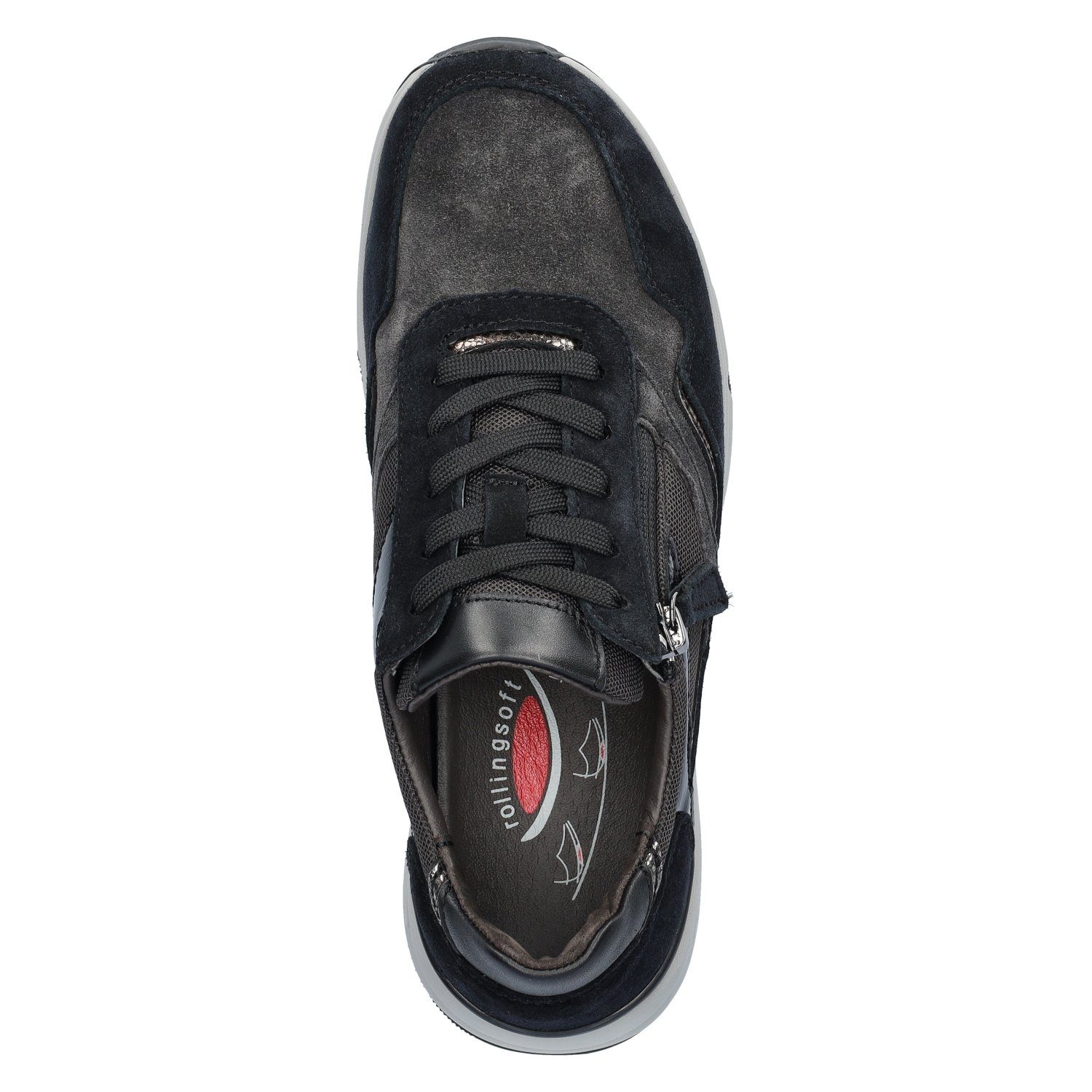 Rolling Soft dames sneaker Gabor Zwart