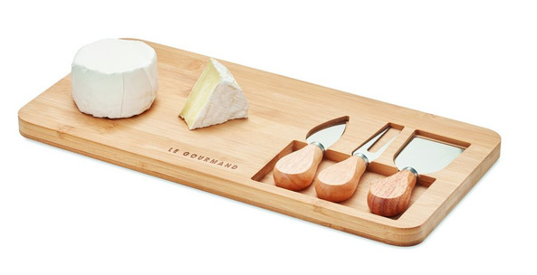 GiftRetail MO6414 - GLENAVY Plateau à fromage en bambou