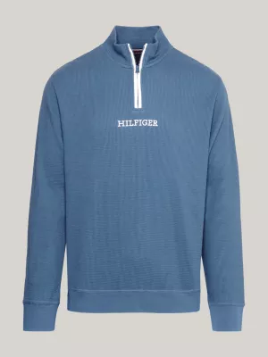 Moletom Hilfiger Monotype com meio zíper