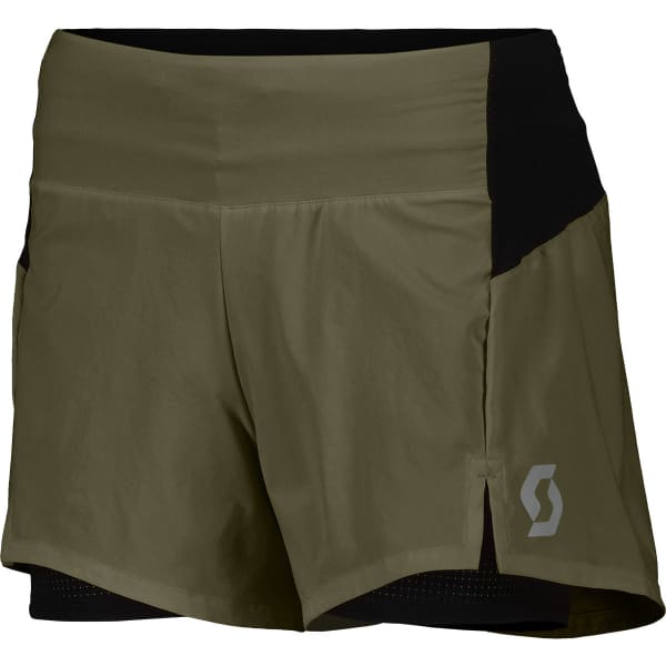 Short running SCOTT HYBRID SHORTS W'S ENDURANCE TECH FIR FIR GREEN/BLACK