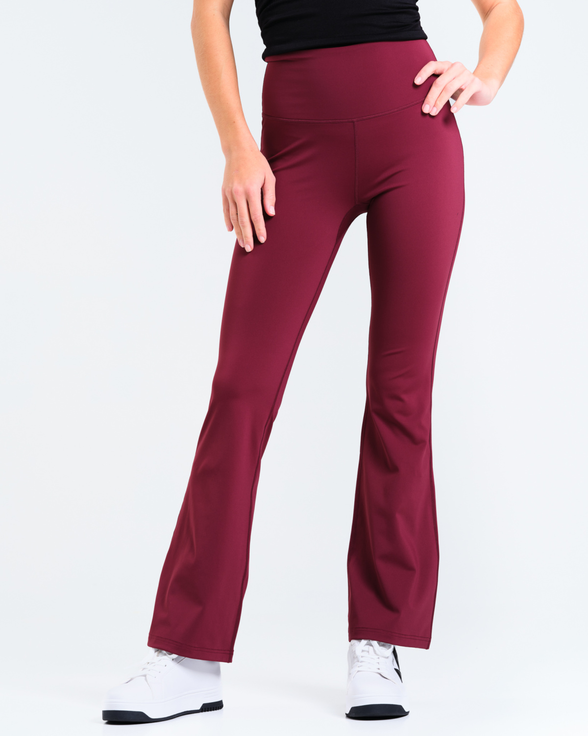 LEVITY Lotus Flare Pants Burgundy