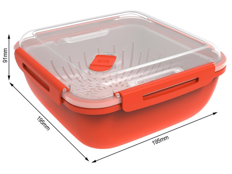 Rotho Mikrowellendose Memory Microwave 1.7 l, Rot Aufbewahrungsbehälter für die Mikrowelle