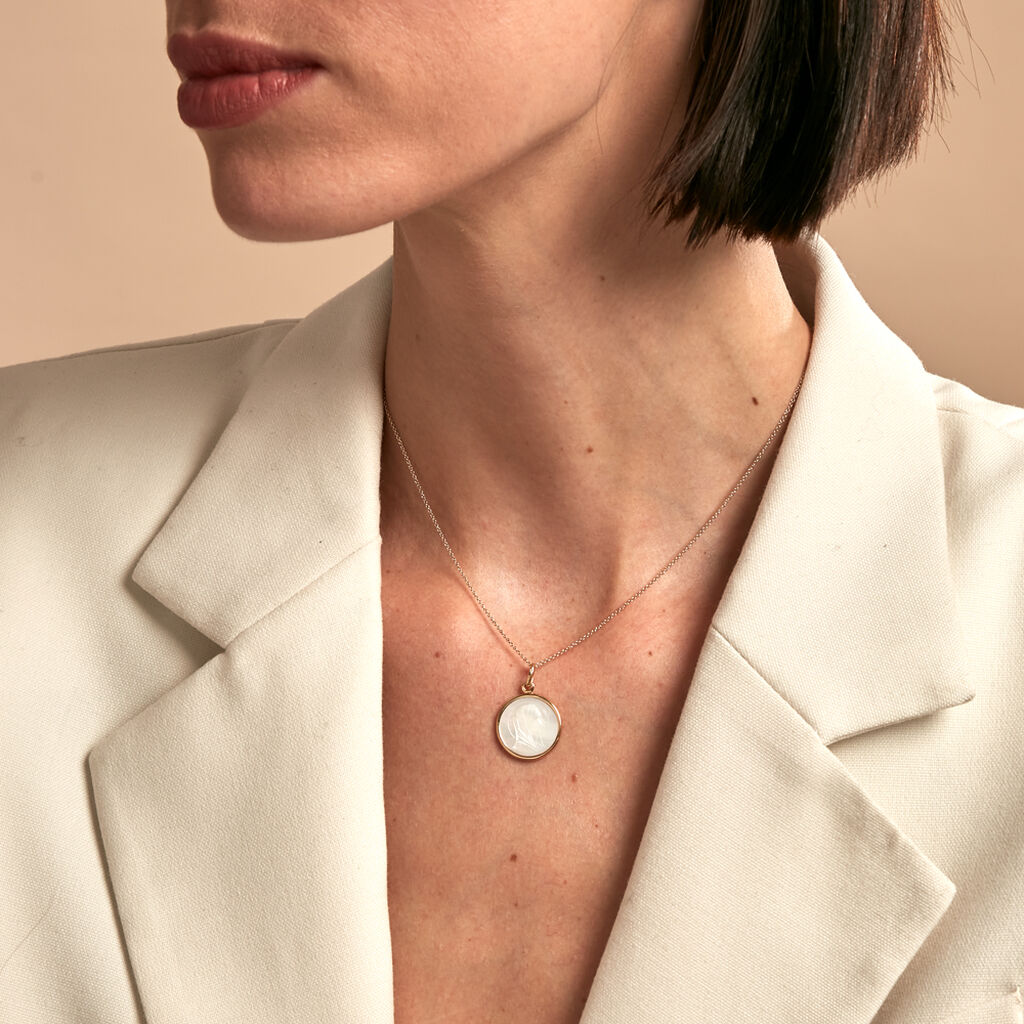 Pendentif Marie Or Jaune Nacre