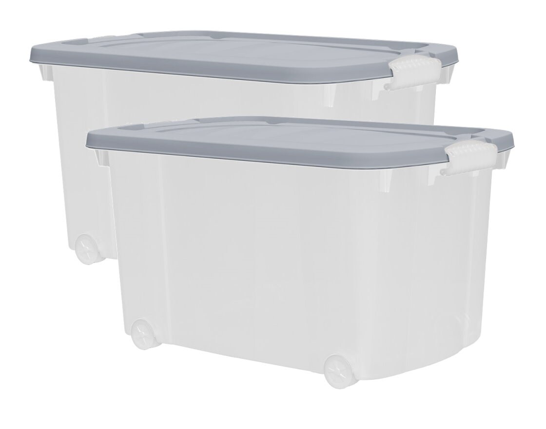 2x Rollenbox mit Griffen 45 Liter