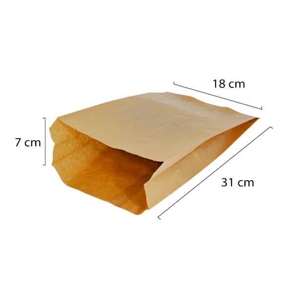 Saco de Papel Kraft 180x70x310mm 50 Un.