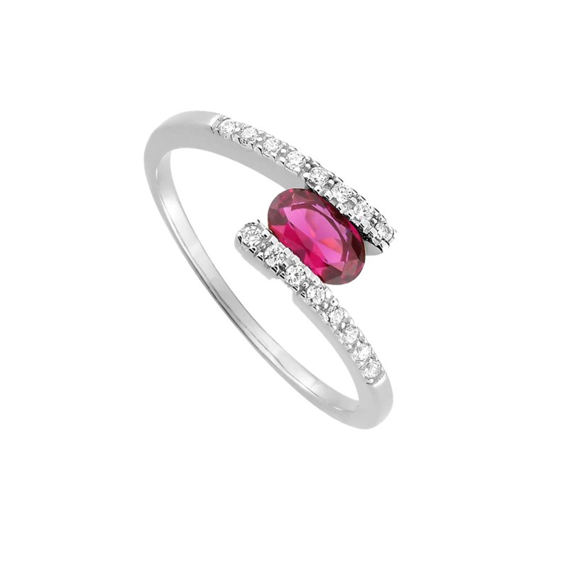 Bague femme - Oxyde de zirconium - Argent 925