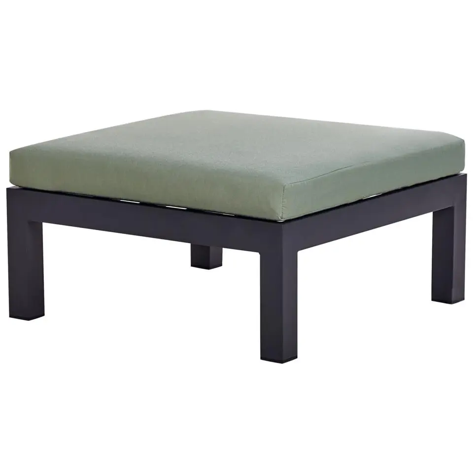 MESSINA - Loungeset voor 5 - Zwart/Groen - Aluminium
