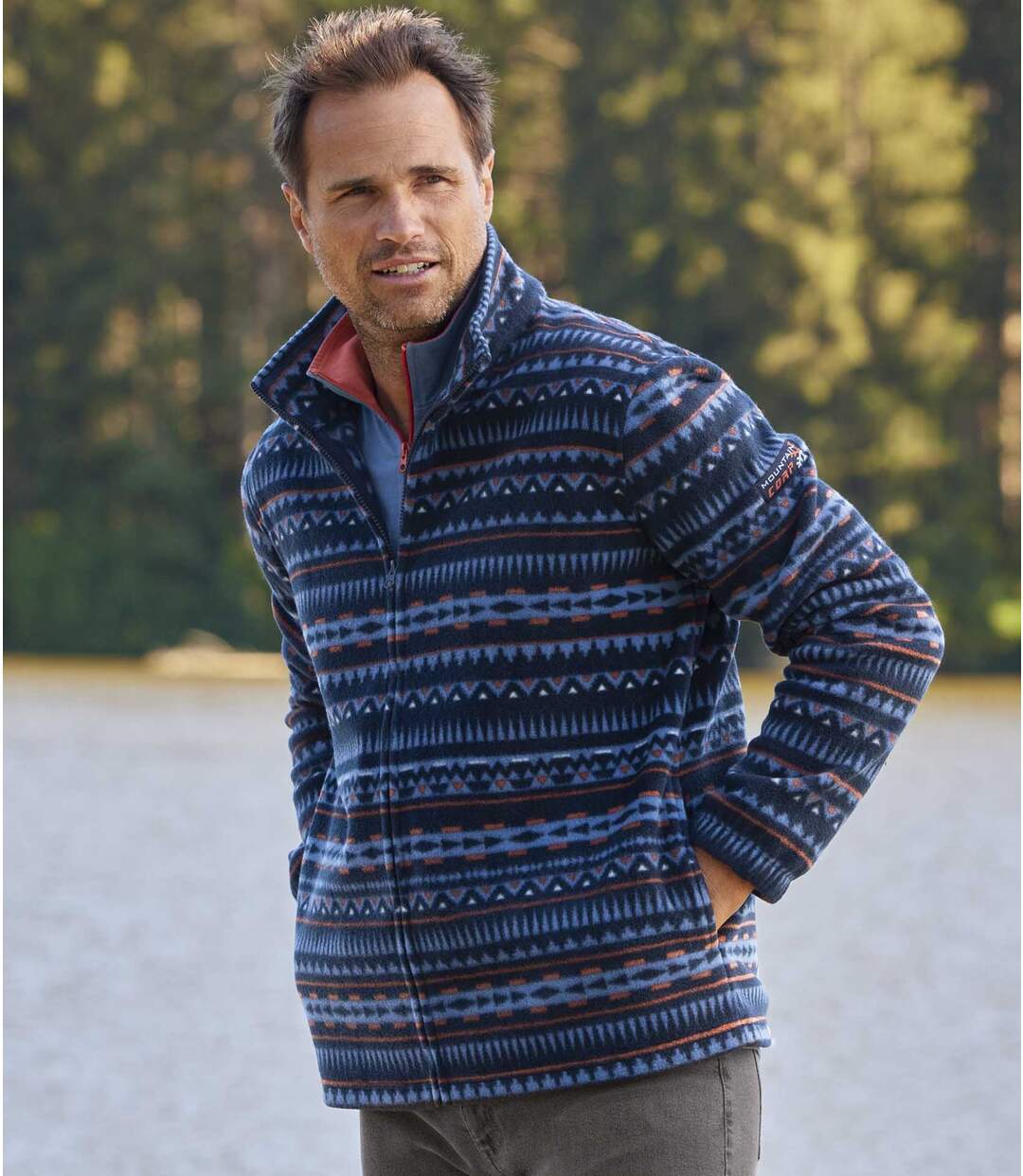 Veste Polaire à Imprimé Jacquard
