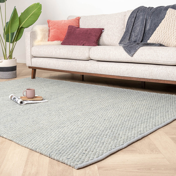 Wollen vloerkleed - Brilliant Mint | Onwijs warm!