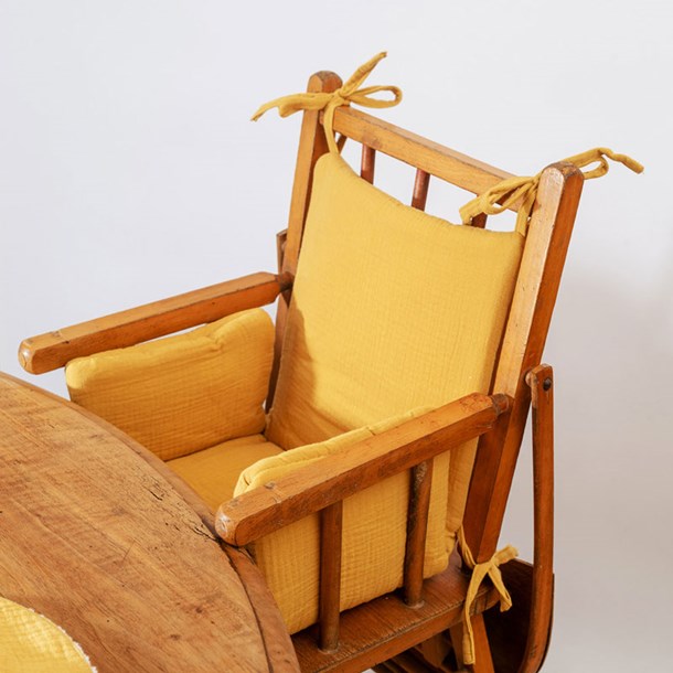 Coussin chaise haute coton bio honey