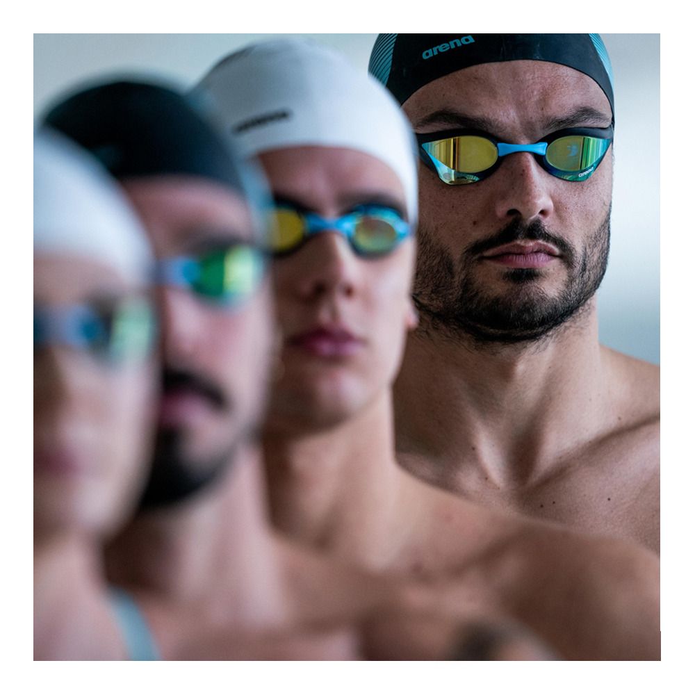 Arena COBRA CORE SWIPE MIRROR - Lunettes de natation blue/black