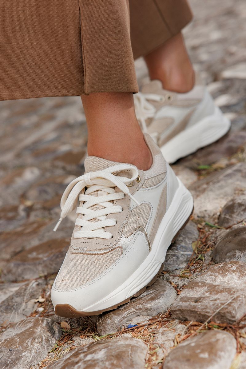 Xsensible Ponte Vecchio Stretchwalker Sneakers Beige Dames