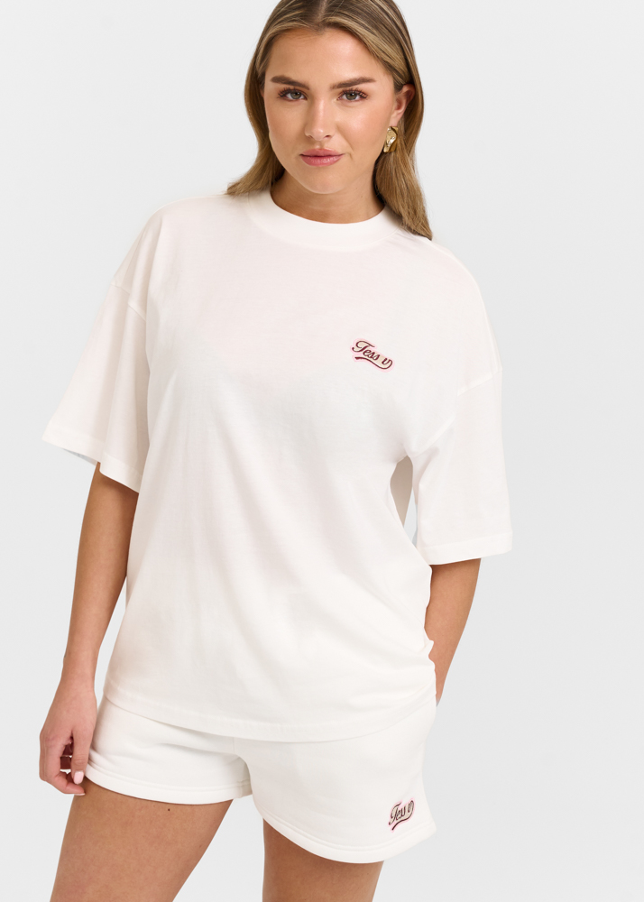 Patch t-shirt creme