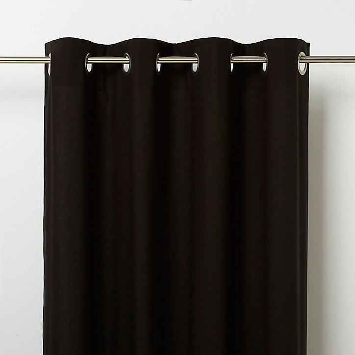 Rideau GoodHome Hiva noir l.140 x H.260 cm