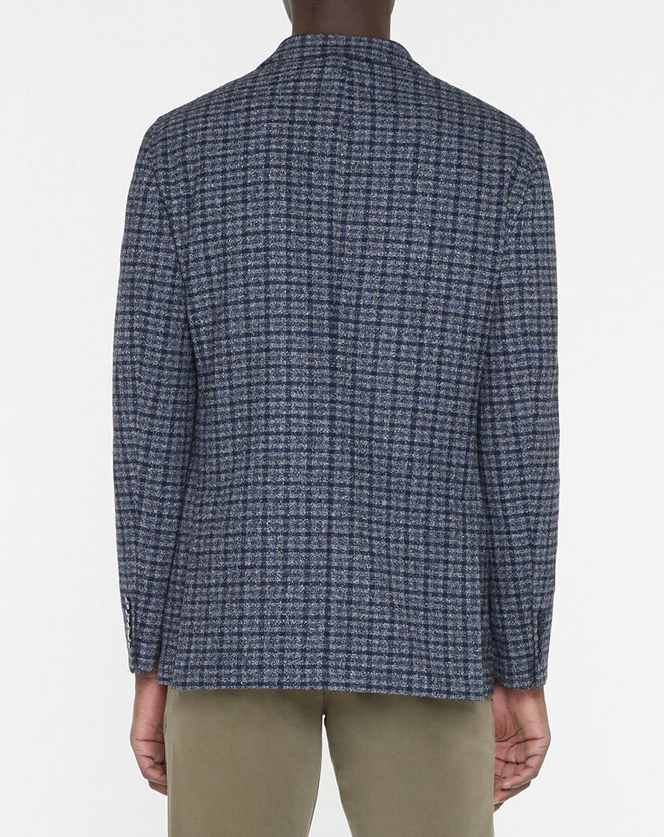 Hackett London Veste Vichy tricolore bleu/gris