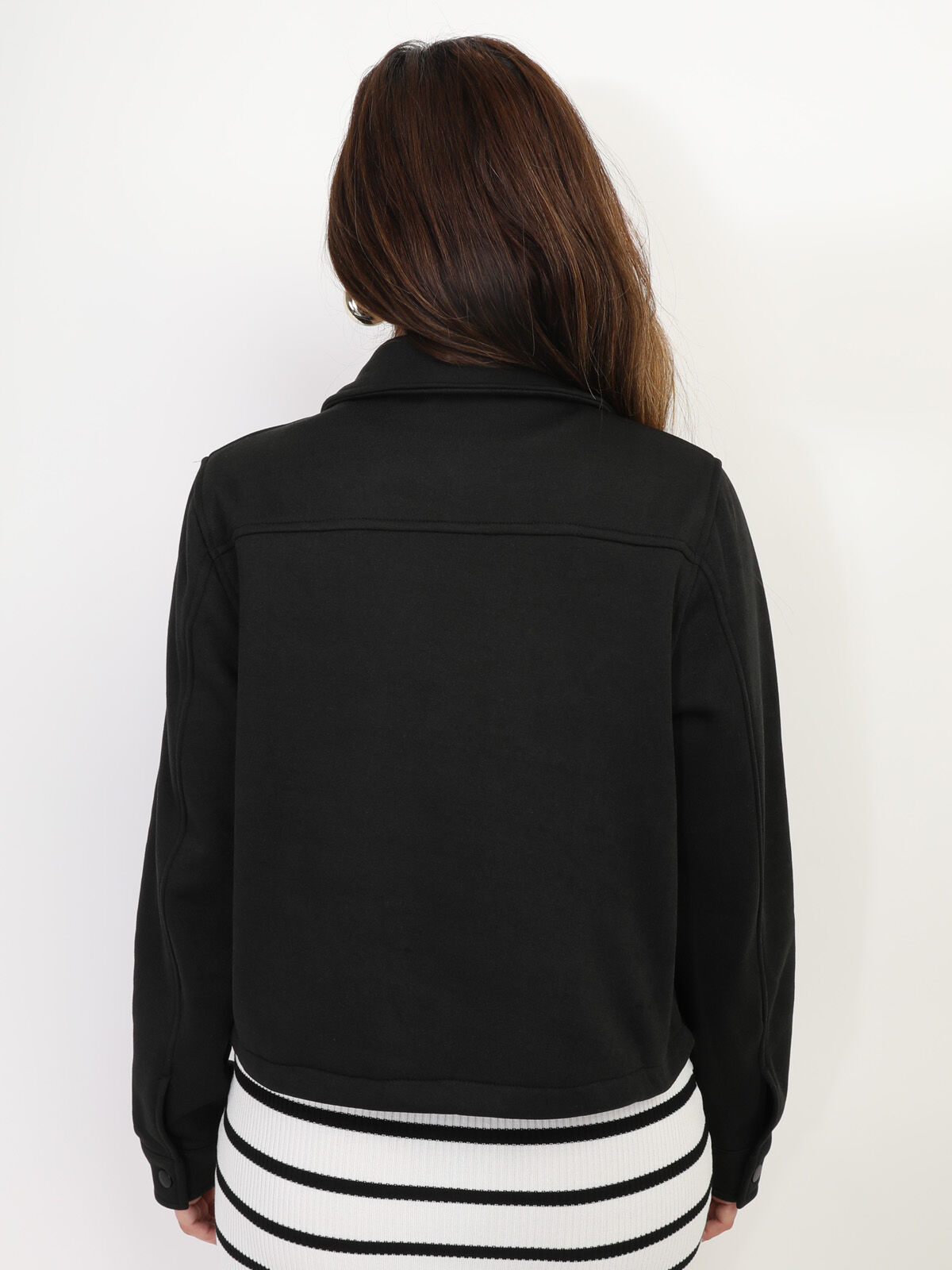 Blouson avec poches à rabat- Noir