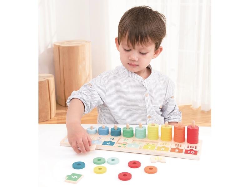 Spielba Holzspielwaren Beschäftigungsspielzeug Zähl – und Z Spielerisch Farben und Zahlen lernen