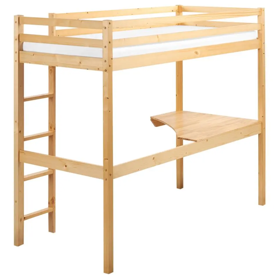 LOURY - Kinderbed - Lichtbruin - 90 x 200 cm - Dennenhout