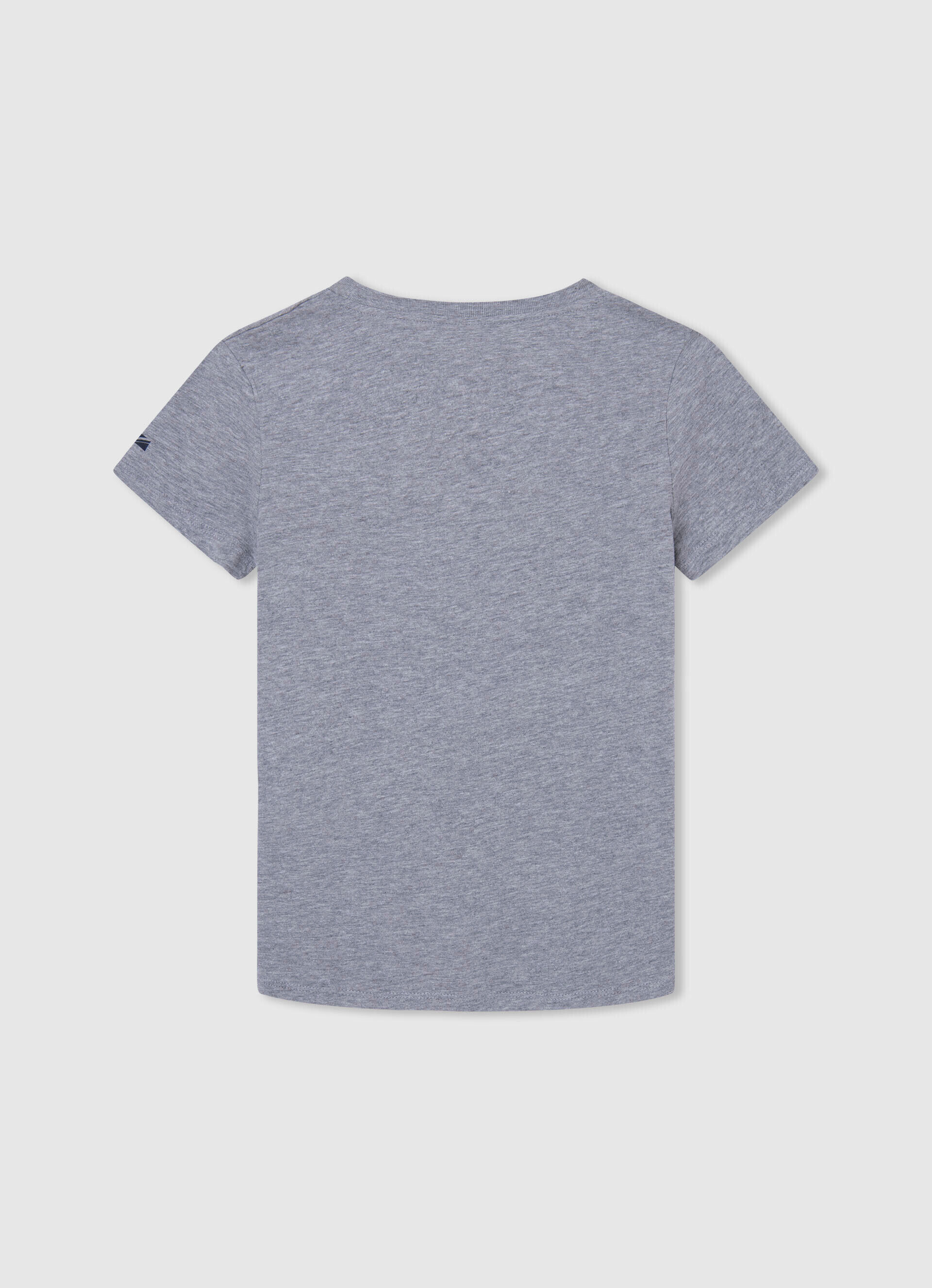 Camiseta de algodão com logotipo estampado - cinza mesclado