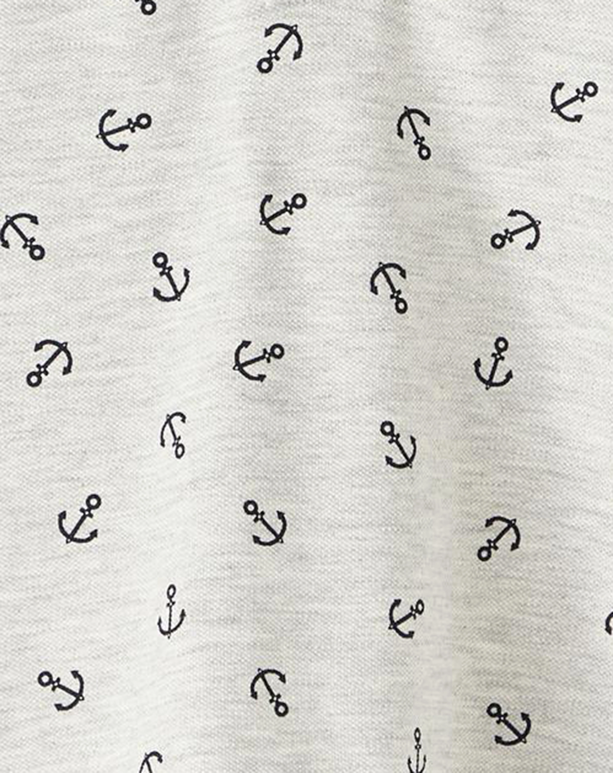 Kurzarm-Poloshirt NMMVOLO - ANCHOR in light grey melange