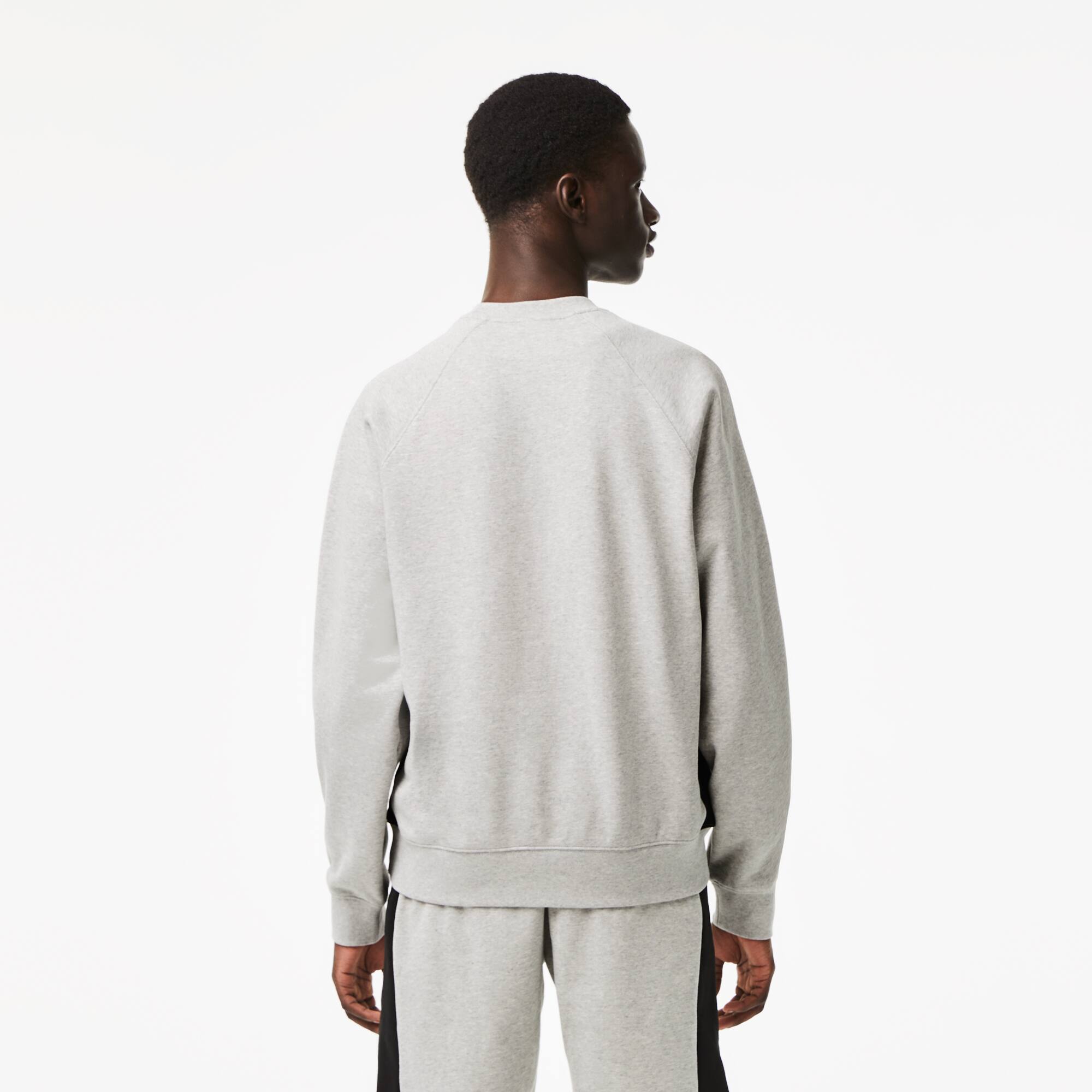 Herren LACOSTE Sweatshirt aus aufgerautem Fleece mit Colourblock Sweatshirts - Grau - Lacoste - Herren