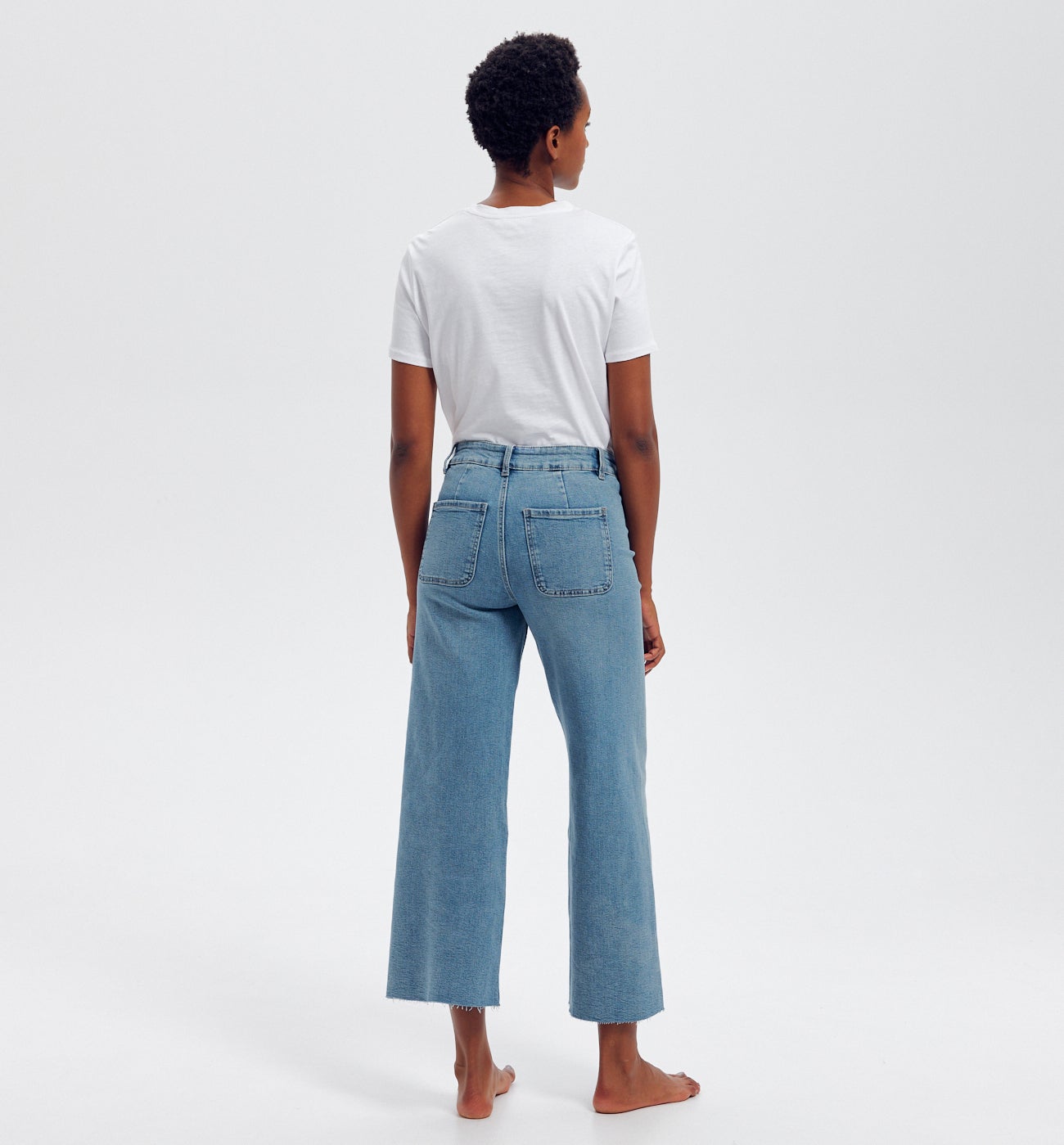 Jean taille haute raw cut - Jean moyen