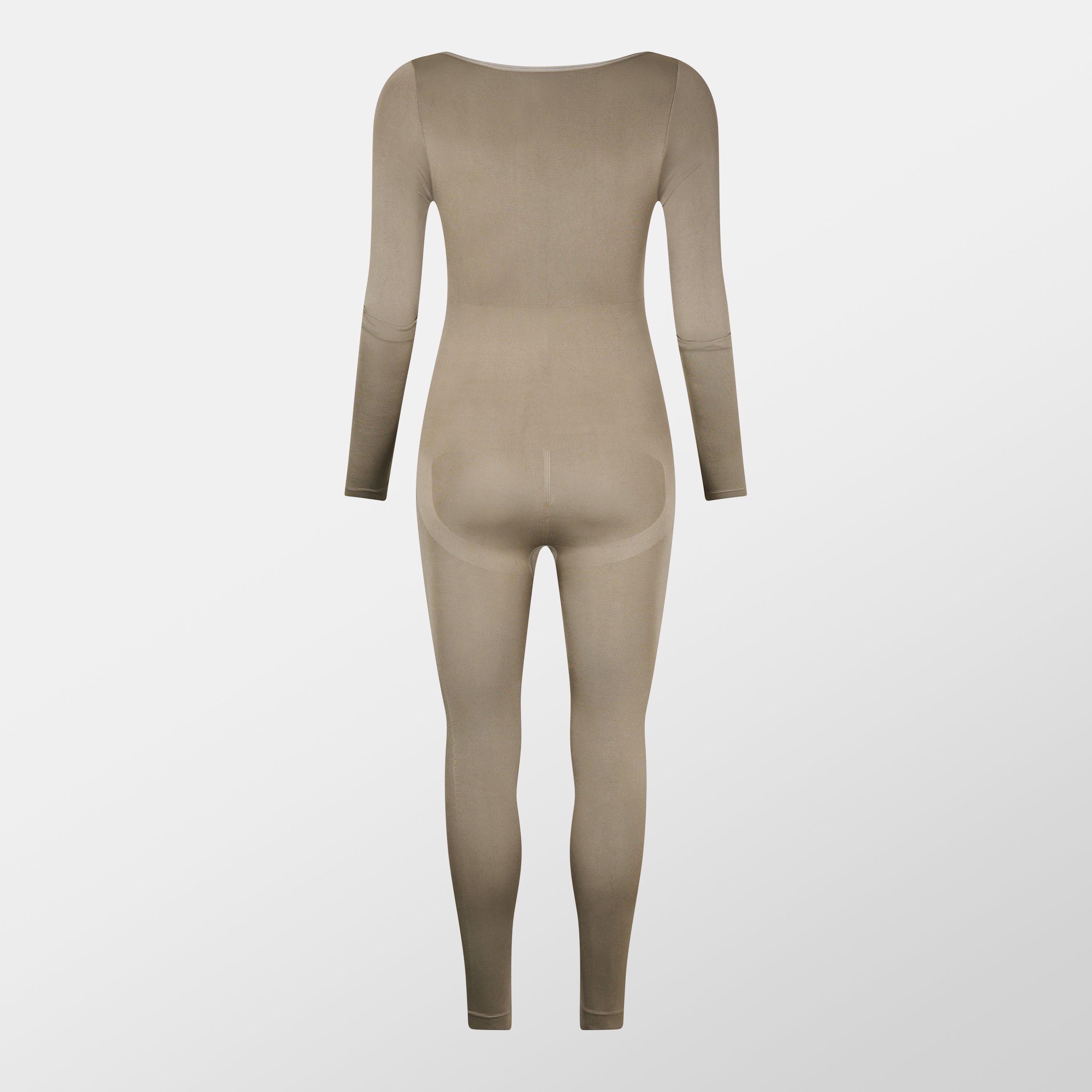 Missy Empire ME Seamless Long Sleeve Plunge Jumpsuit Womens
