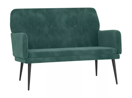 Banc Vert foncé 108x79x79 cm Velours