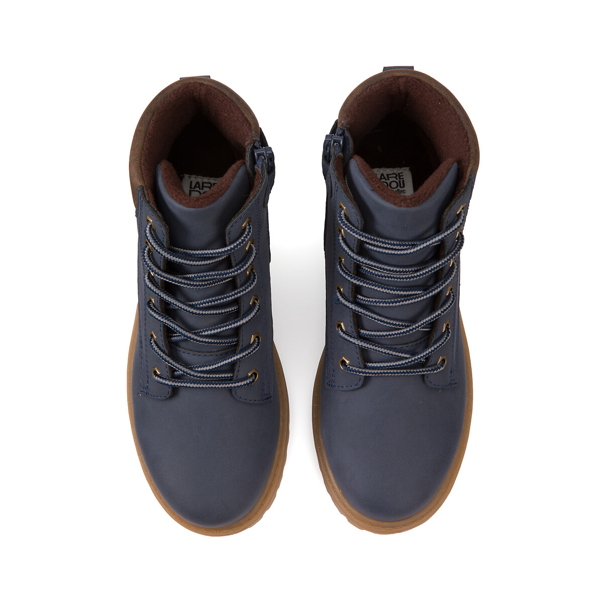 COLEÇÃO LA REDOUTE<br>Botas de cano curto com zíper e cadarço