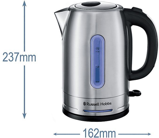 Russell Hobbs - Quiet Boil - Waterkoker - Zwart - 1,7 Liter - 2400 Watt