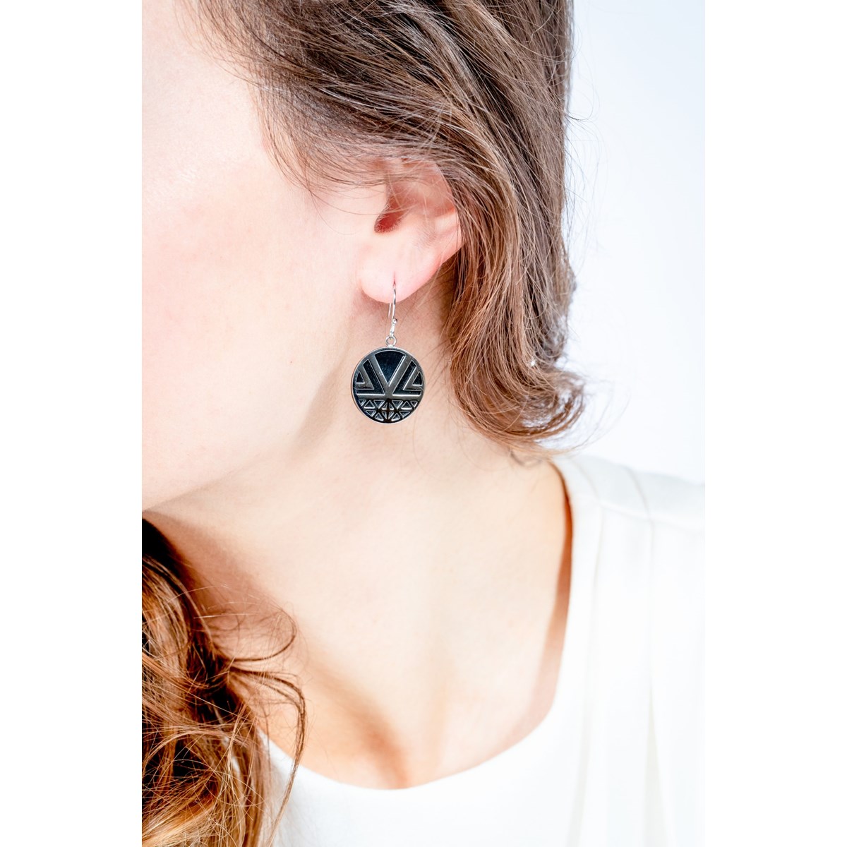 Boucles d'oreilles pendantes en Acier