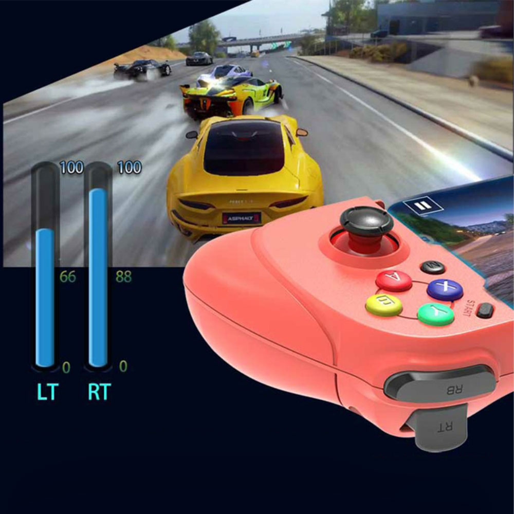 Universal Bluetooth 5.3 Mobile Gamepad Gaming Controller für Smartphones / Tablets mit einer Grösse von 127-178mm (iOS / Android) - Blau / Rot
