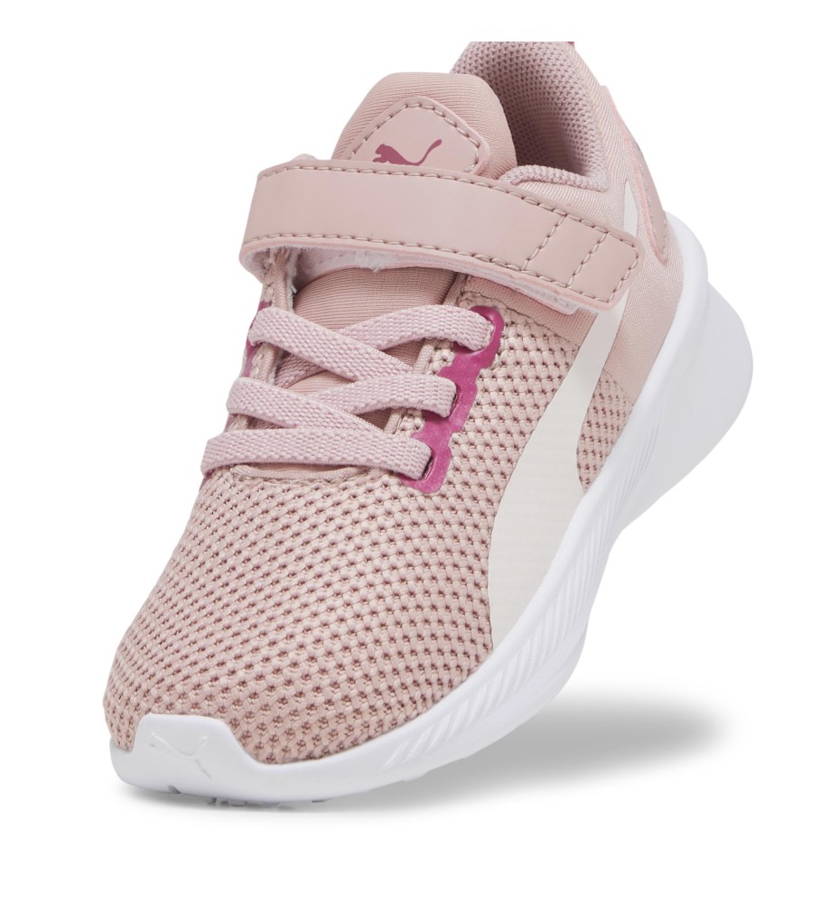 Tênis Puma Flyer Runner V Inf, rosa e branco
