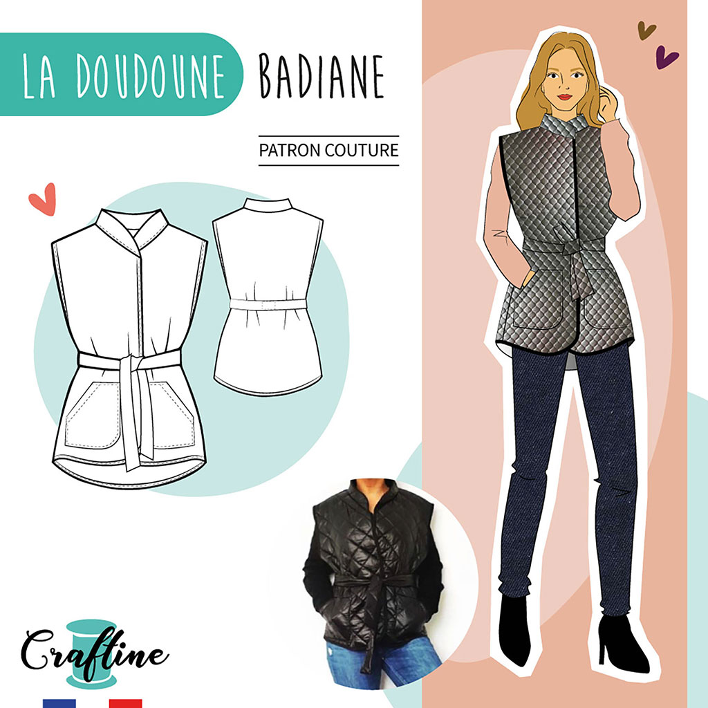 Patron doudoune BADIANE - CRAFTINE