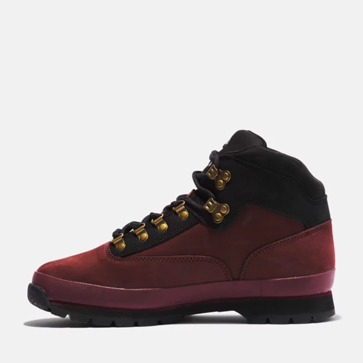 Bota de couro Euro Hiker para homem na cor Borgonha